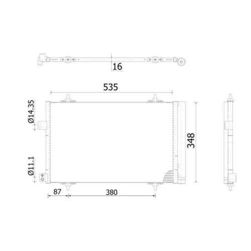 Kondenzátor klimatizácie AC 938 000S /MAHLE/ - obr. 1