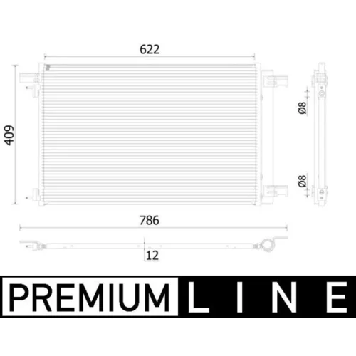 Kondenzátor klimatizácie MAHLE AC 939 000P
