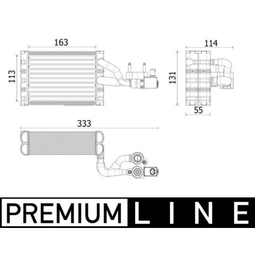 Výparník klimatizácie MAHLE AE 162 000P