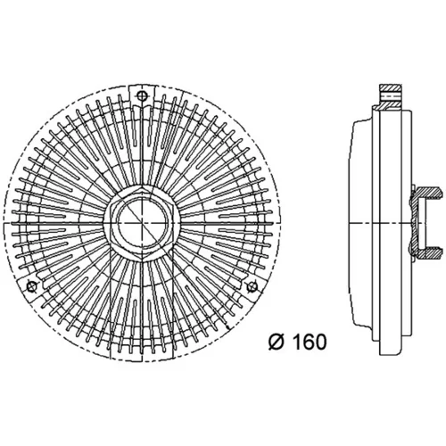 Spojka ventilátora chladenia CFC 76 000P /MAHLE/ - obr. 1