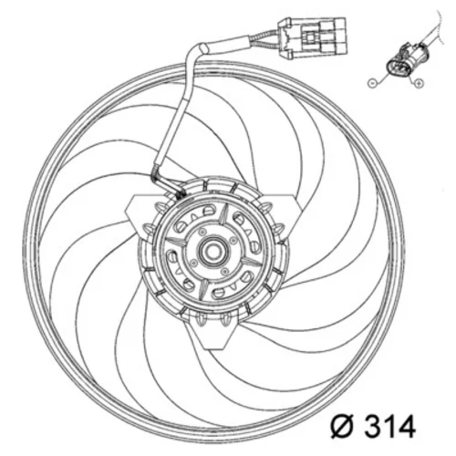 Ventilátor chladenia motora CFF 118 000P /MAHLE/ - obr. 1