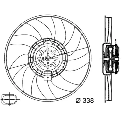 Ventilátor chladenia motora MAHLE CFF 313 000S