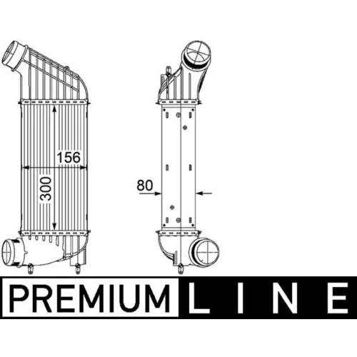 Chladič plniaceho vzduchu CI 181 000P /MAHLE/ - obr. 2