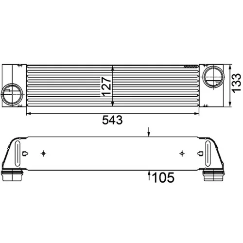 Chladič plniaceho vzduchu CI 193 000P /MAHLE/ - obr. 1