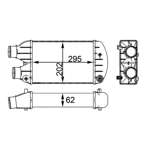 Chladič plniaceho vzduchu CI 341 000S /MAHLE/ - obr. 1