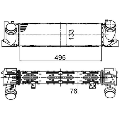 Chladič plniaceho vzduchu CI 393 000P /MAHLE/ - obr. 3