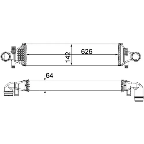 Chladič plniaceho vzduchu CI 479 000P /MAHLE/ - obr. 2