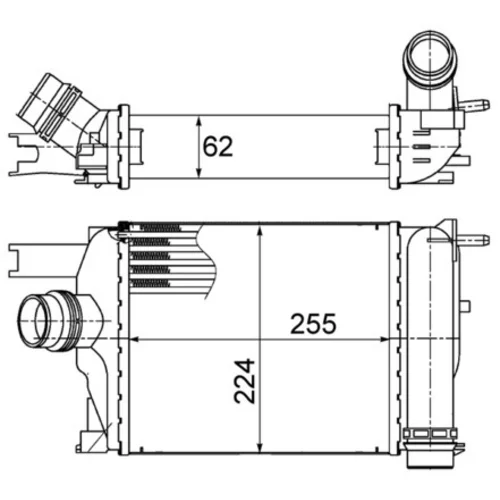 Chladič plniaceho vzduchu CI 497 000S /MAHLE/ - obr. 1
