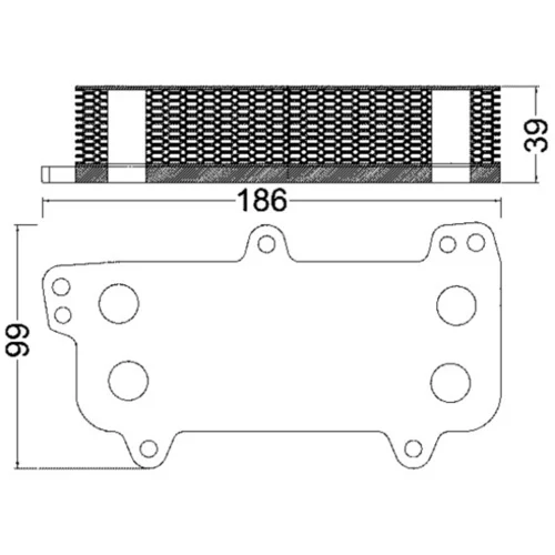 Chladič motorového oleja CLC 187 000S /MAHLE/ - obr. 1