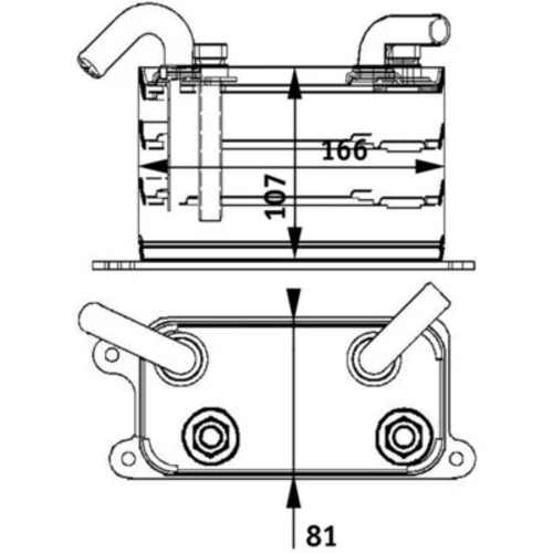 Chladič oleja automatickej prevodovky CLC 62 000P /MAHLE/ - obr. 2