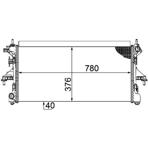 Chladič motora CR 1069 000P /MAHLE/ - obr. 1