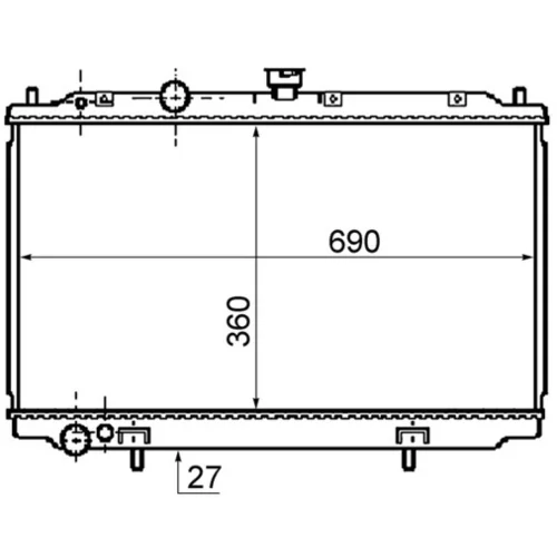 Chladič motora MAHLE CR 1077 000S