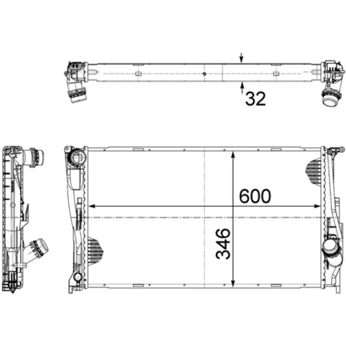 Chladič motora CR 1085 000S /MAHLE/ - obr. 1