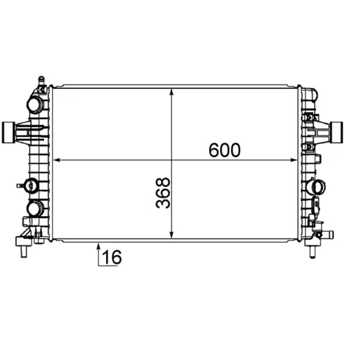 Chladič motora CR 1091 000S /MAHLE/ - obr. 1