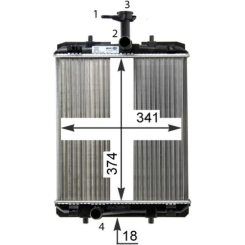 Chladič motora CR 1114 000P /MAHLE/ - obr. 7