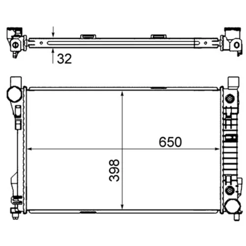 Chladič motora CR 1478 000S /MAHLE/ - obr. 1