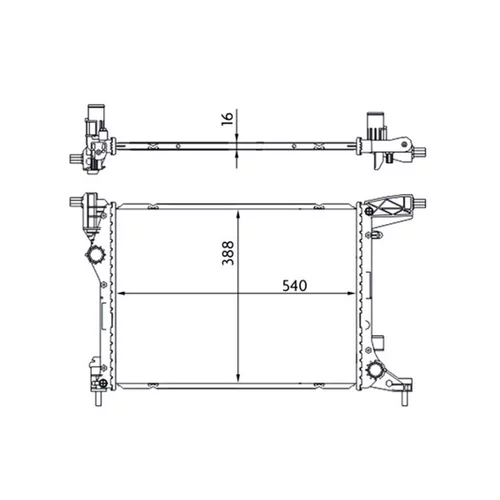 Chladič motora MAHLE CR 1663 000S