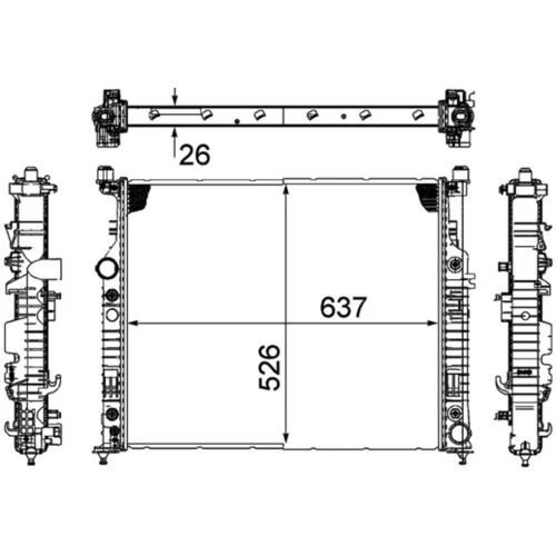Chladič motora MAHLE CR 1705 000P
