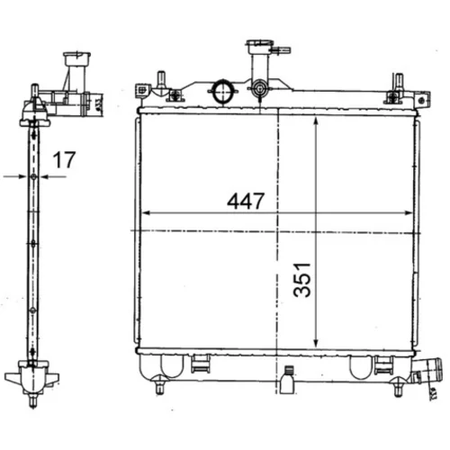 Chladič motora MAHLE CR 1854 000S