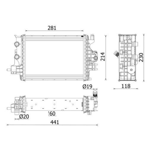 Chladič motora MAHLE CR 2634 000P
