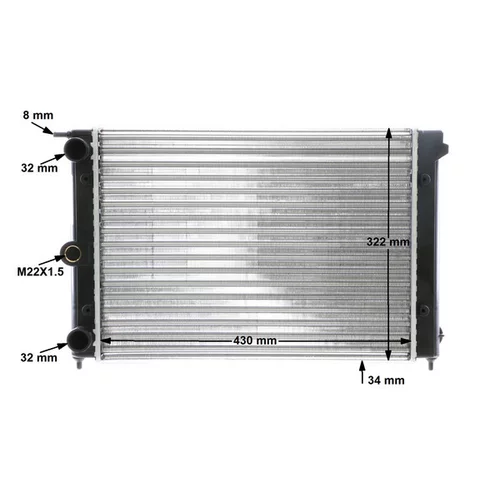 Chladič motora CR 342 000S /MAHLE/ - obr. 10