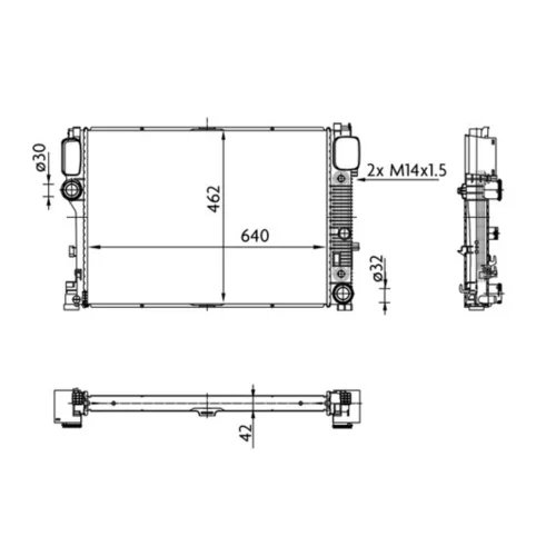 Chladič motora CR 38 000S /MAHLE/ - obr. 1