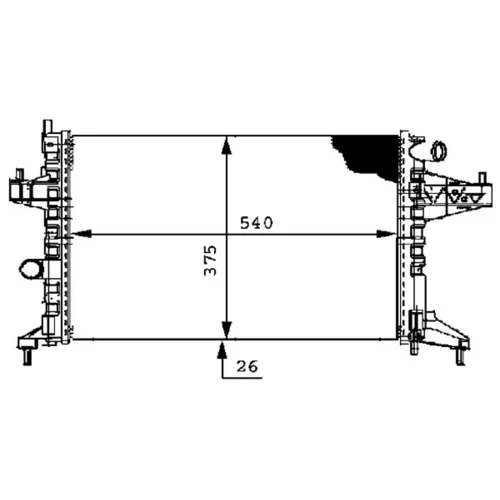 Chladič motora CR 389 000P /MAHLE/ - obr. 1