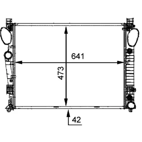 Chladič motora CR 464 000P /MAHLE/ - obr. 1