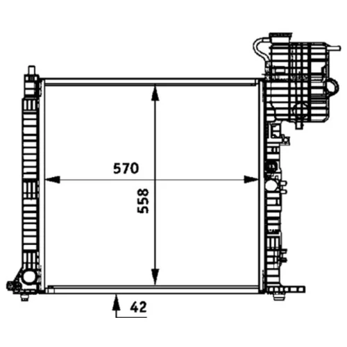 Chladič motora CR 716 000P /MAHLE/ - obr. 3