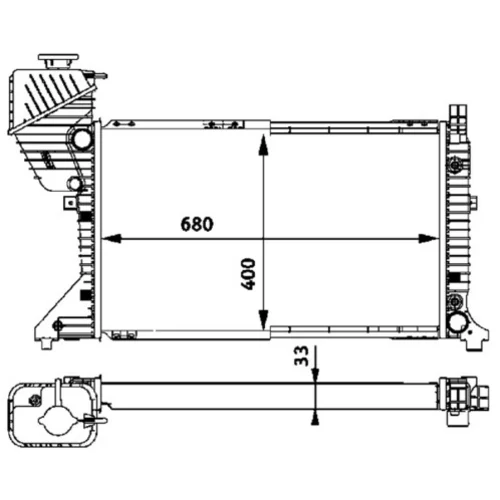 Chladič motora CR 727 000P /MAHLE/ - obr. 1