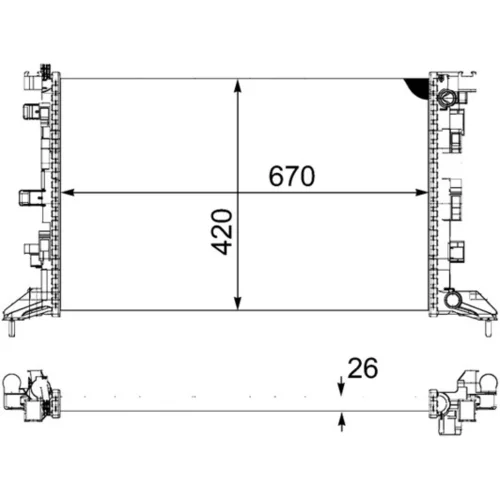 Chladič motora MAHLE CR 897 000P
