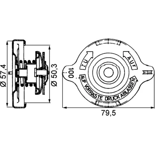 Uzáver chladiča CRB 14 000P /MAHLE/ - obr. 1