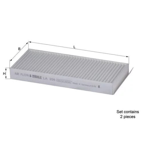 Filter vnútorného priestoru LA 356/S /MAHLE/ - obr. 1