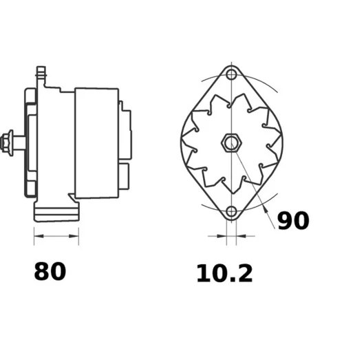 Alternátor MG 183 /MAHLE/ - obr. 1