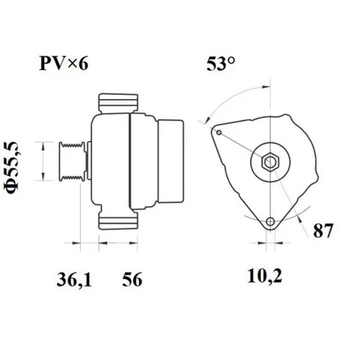 Alternátor MG 418 /MAHLE/ - obr. 1