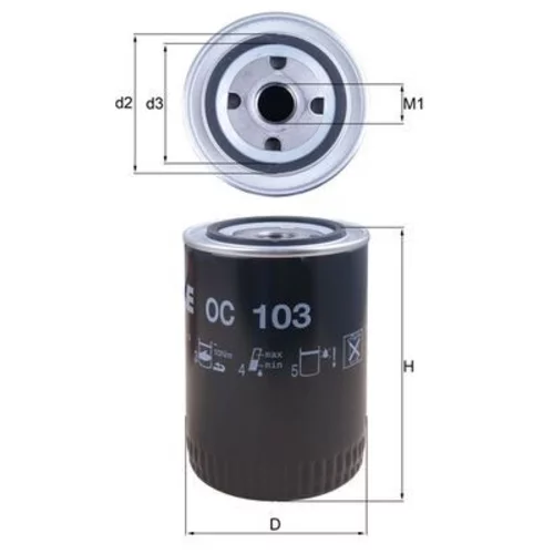 Olejový filter MAHLE OC 103