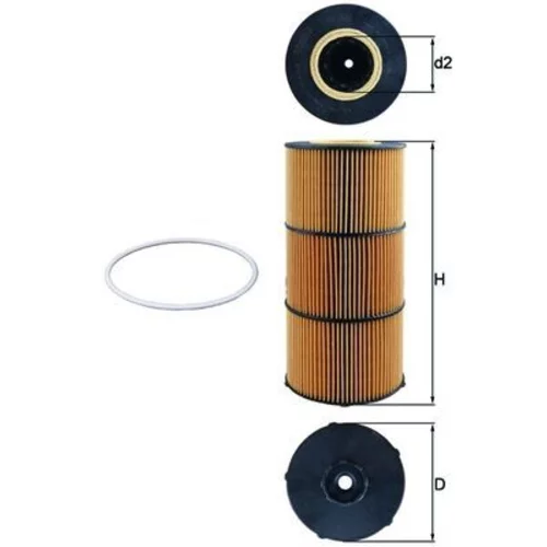 Olejový filter OX 832D /MAHLE/ - obr. 2