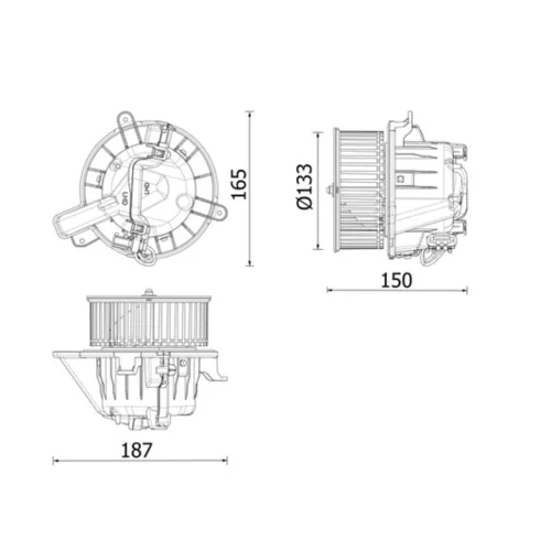 Vnútorný ventilátor MAHLE AB 325 000P