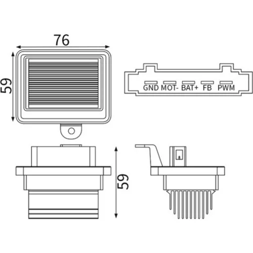 Regulator, ventilator vnutorneho priestoru MAHLE ABR 108 000S