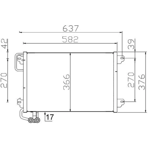 Kondenzátor klimatizácie AC 304 000S /MAHLE/ - obr. 1