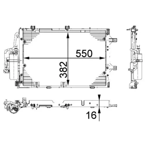 Kondenzátor klimatizácie AC 335 000P /MAHLE/ - obr. 1