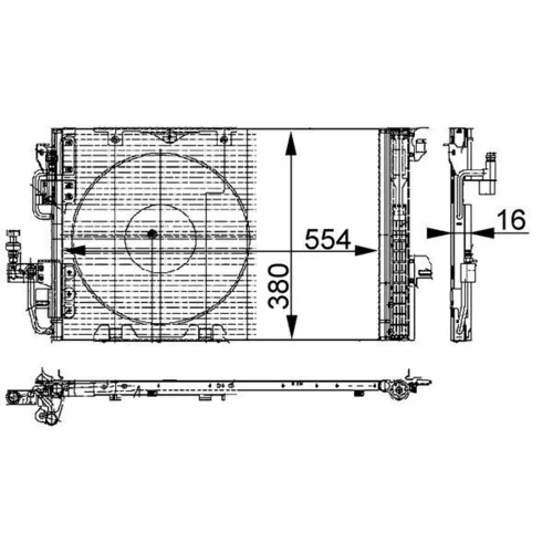 Kondenzátor klimatizácie AC 337 000P /MAHLE/ - obr. 1