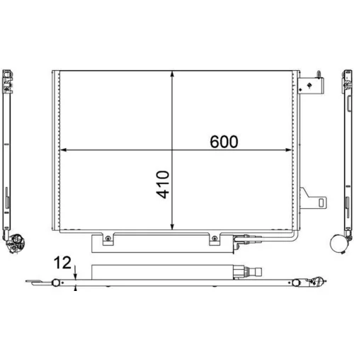 Kondenzátor klimatizácie AC 370 000P /MAHLE/ - obr. 1