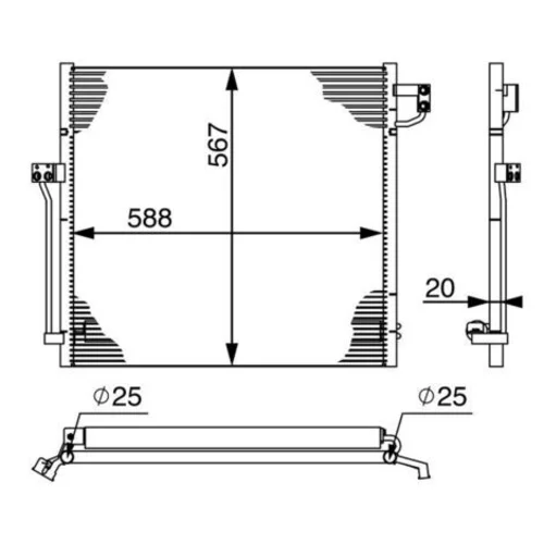 Kondenzátor klimatizácie AC 41 000S /MAHLE/ - obr. 1