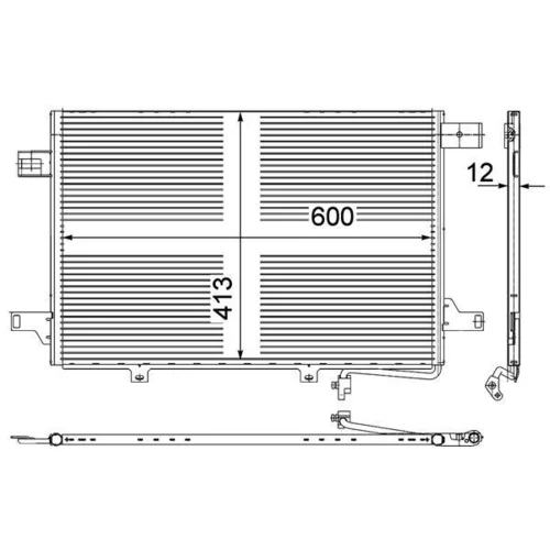 Kondenzátor klimatizácie AC 452 000P /MAHLE/ - obr. 2