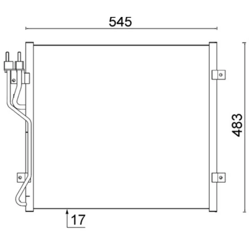 Kondenzátor klimatizácie AC 545 000S /MAHLE/ - obr. 1