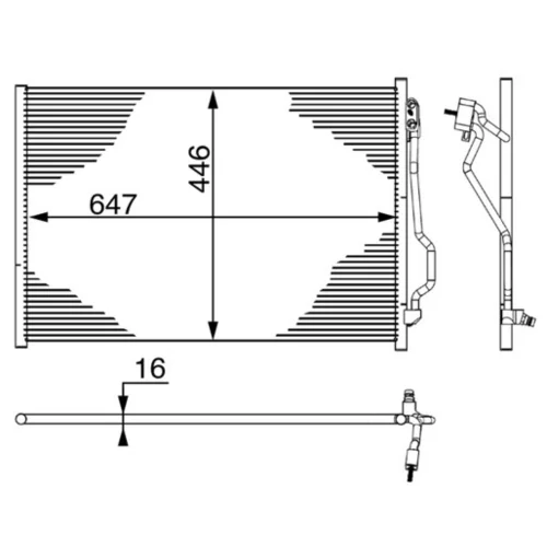 Kondenzátor klimatizácie AC 6 000S /MAHLE/ - obr. 1