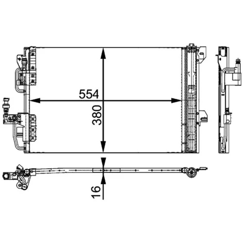 Kondenzátor klimatizácie AC 665 000P /MAHLE/ - obr. 2