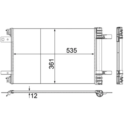 Kondenzátor klimatizácie AC 886 000P /MAHLE/ - obr. 1