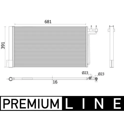 Kondenzátor klimatizácie MAHLE AC 941 000P
